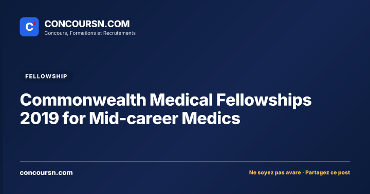 Illustration de l’article : Commonwealth Medical Fellowships 2019 for Mid-career Medics