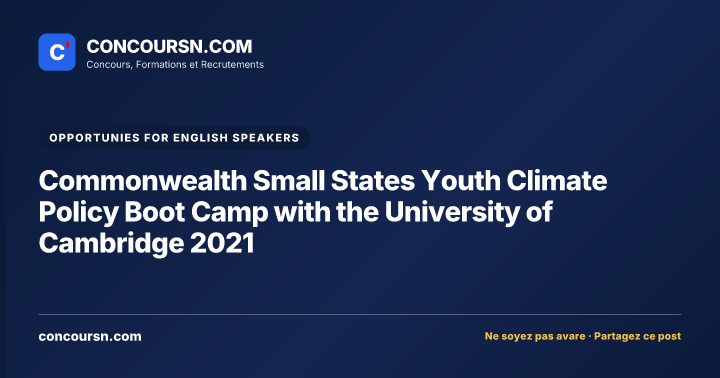 Illustration de l’article : Commonwealth Small States Youth Climate Policy Boot Camp with the University of Cambridge 2021