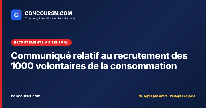 Illustration de l’article : Communiqué relatif au recrutement des 1000 volontaires de la consommation