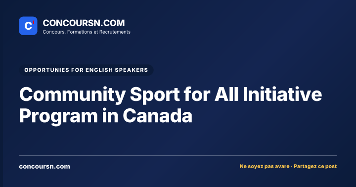 Community Sport for All Initiative Program in Canada