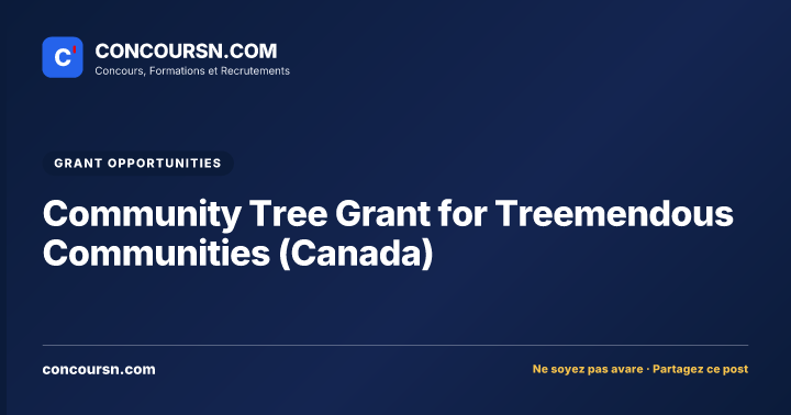 Community Tree Grant for Treemendous Communities (Canada)