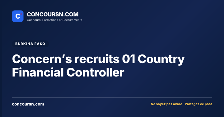 Illustration de l’article : Concern’s recruits 01 Country Financial Controller