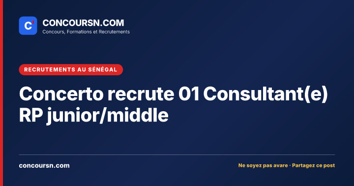 Illustration de l’article : Concerto recrute 01 Consultant(e) RP junior/middle