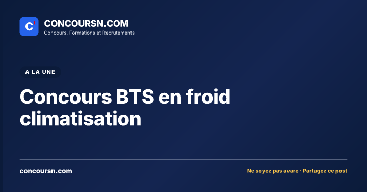 Illustration de l’article : Concours BTS en froid climatisation