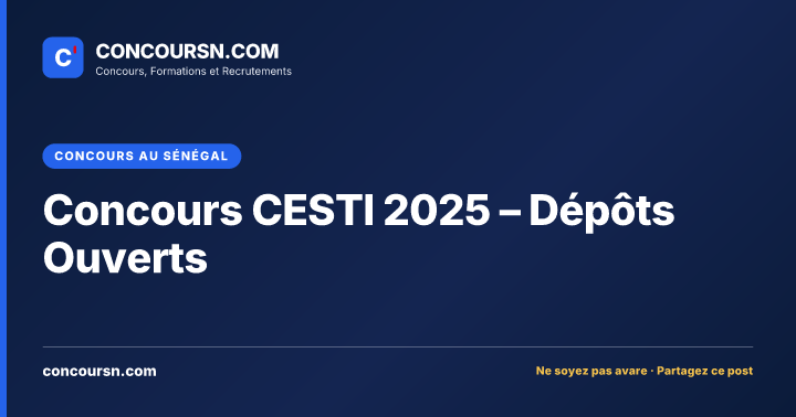 Illustration de l’article : Concours CESTI 2025 – Dépôts Ouverts