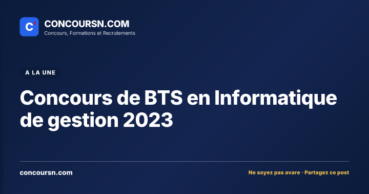 Illustration de l’article : Concours de BTS en Informatique de gestion 2023