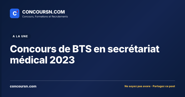 Illustration de l’article : Concours de BTS en secrétariat médical 2023