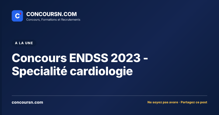 Illustration de l’article : Concours ENDSS 2023 -Specialité cardiologie