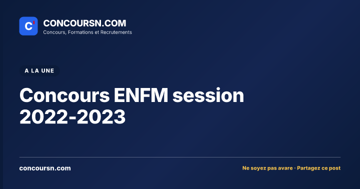 Illustration de l’article : Concours ENFM session 2022-2023