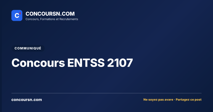 Illustration de l’article : Concours ENTSS 2107