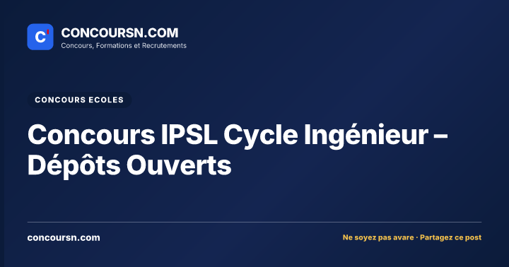 Illustration de l’article : Concours IPSL Cycle Ingénieur – Dépôts Ouverts
