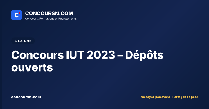 Illustration de l’article : Concours IUT 2023 – Dépôts ouverts