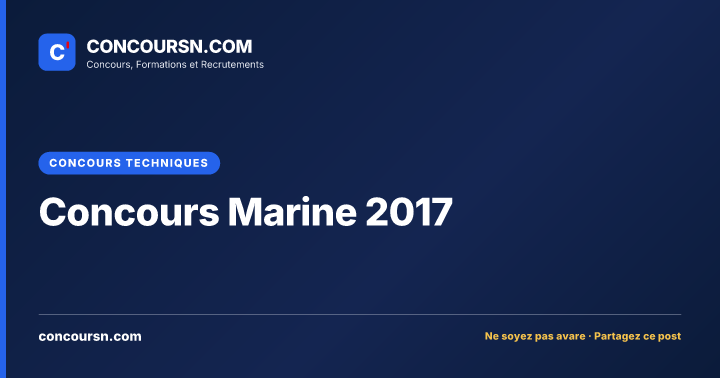 Illustration de l’article : Concours Marine 2017