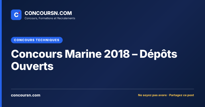 Illustration de l’article : Concours Marine 2018 – Dépôts Ouverts