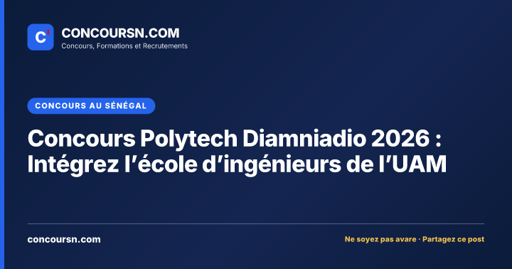 Illustration de l’article : Concours Polytech Diamniadio 2026 : Intégrez l’école d’ingénieurs de l’UAM