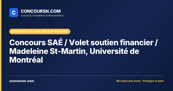Illustration de l’article : Concours SAÉ / Volet soutien financier / Madeleine St-Martin, Université de Montréal