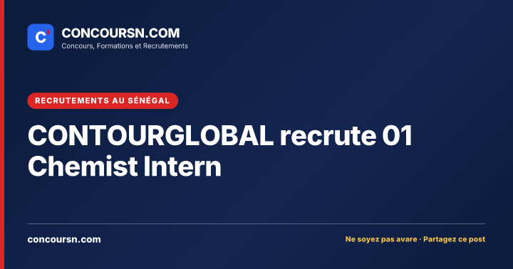 Illustration de l’article : CONTOURGLOBAL recrute 01 Chemist Intern