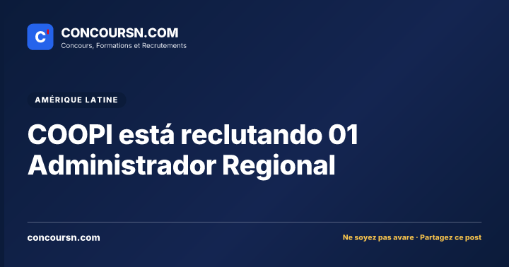 Illustration de l’article : COOPI está reclutando 01 Administrador Regional