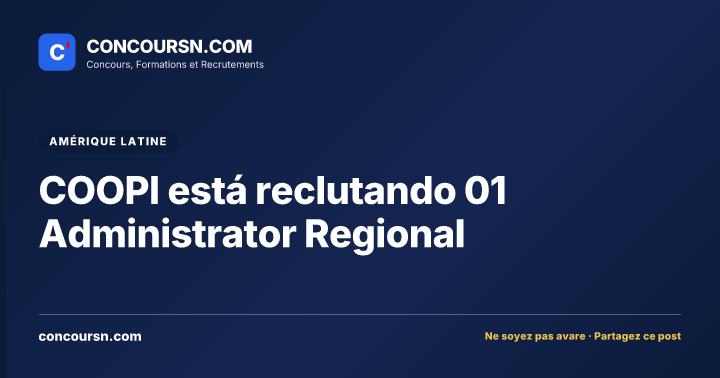 COOPI está reclutando 01 Administrator Regional