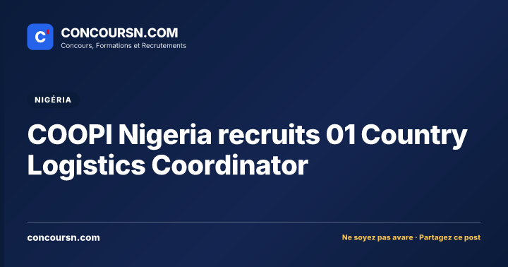 Illustration de l’article : COOPI Nigeria recruits 01 Country Logistics Coordinator