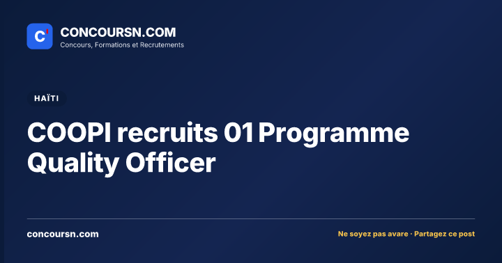 Illustration de l’article : COOPI recruits 01 Programme Quality Officer