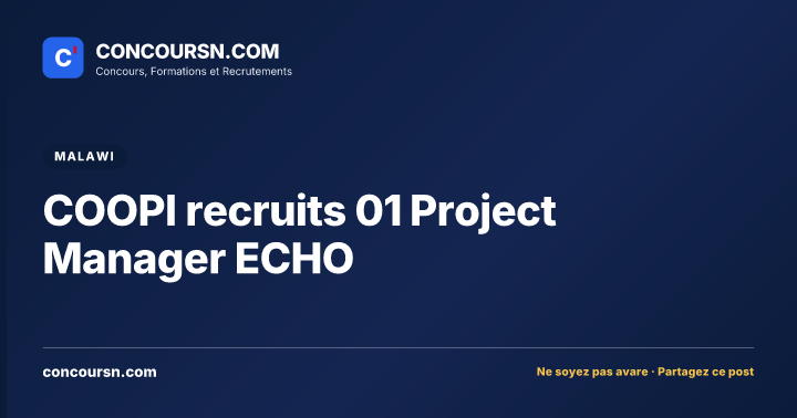Illustration de l’article : COOPI recruits 01 Project Manager ECHO