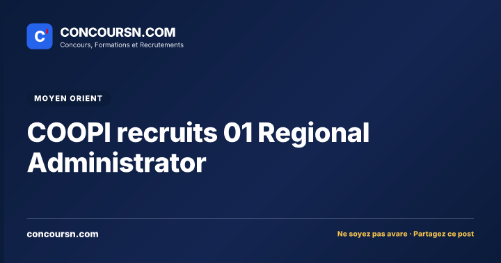 Illustration de l’article : COOPI recruits 01 Regional Administrator