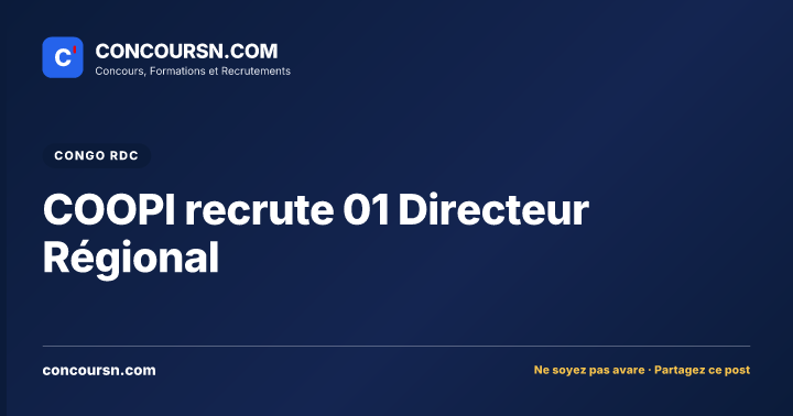 Illustration de l’article : COOPI recrute 01 Directeur Régional