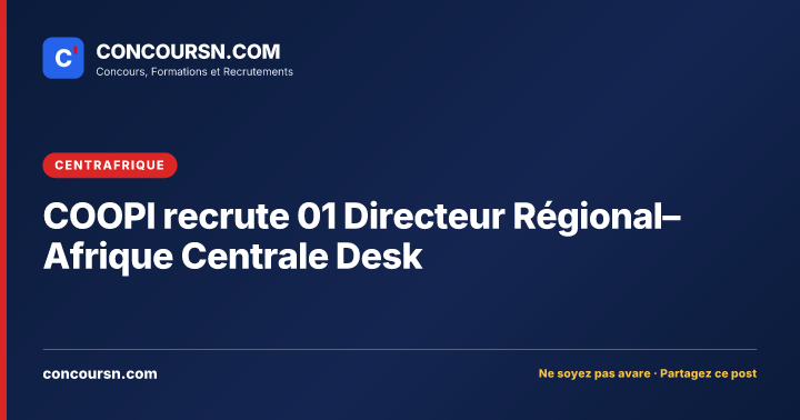Illustration de l’article : COOPI recrute 01 Directeur Régional–Afrique Centrale Desk