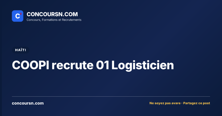 Illustration de l’article : COOPI recrute 01 Logisticien