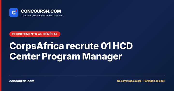 Illustration de l’article : CorpsAfrica recrute 01 HCD Center Program Manager