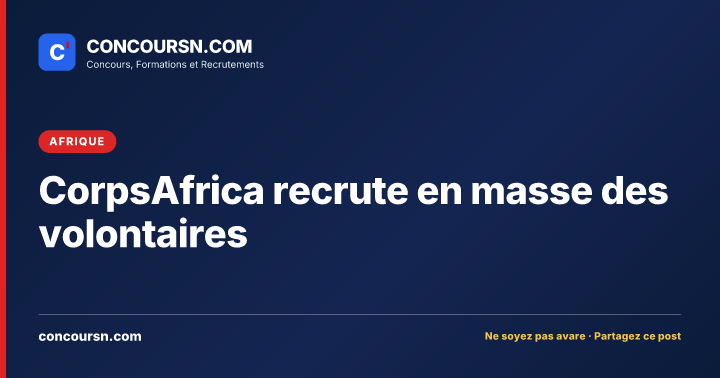 Illustration de l’article : CorpsAfrica recrute en masse des volontaires