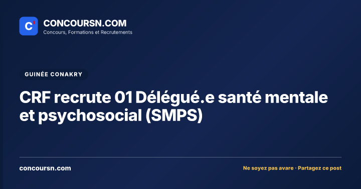 Illustration de l’article : CRF recrute 01 Délégué.e santé mentale et psychosocial (SMPS)