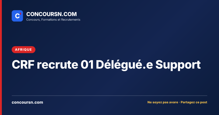 Illustration de l’article : CRF recrute 01 Délégué.e Support