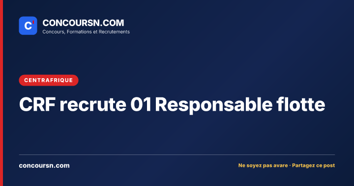 Illustration de l’article : CRF recrute 01 Responsable flotte