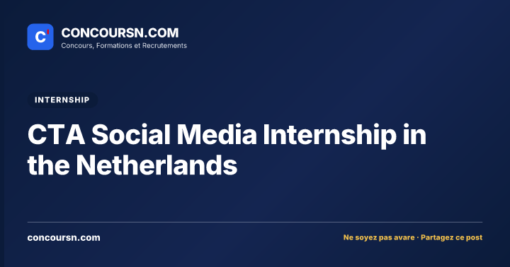 Illustration de l’article : CTA Social Media Internship in the Netherlands