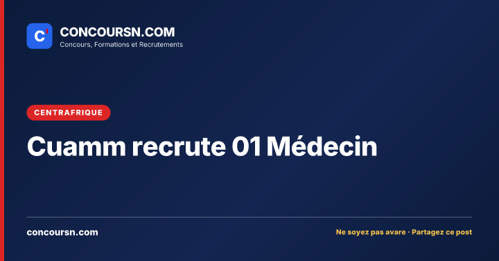 Illustration de l’article : Cuamm recrute 01 Médecin