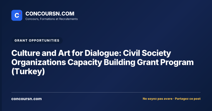 Illustration de l’article : Culture and Art for Dialogue: Civil Society Organizations Capacity Building Grant Program (Turkey)