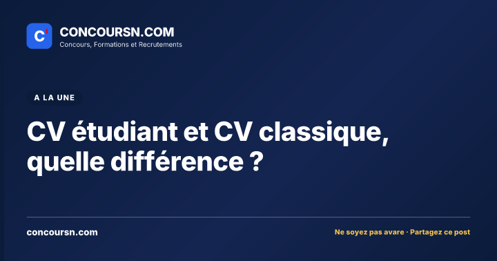 CV étudiant et CV classique, quelle différence ?
