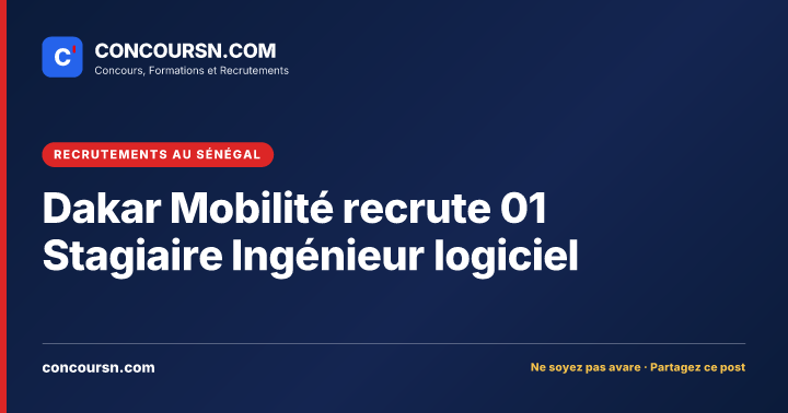Illustration de l’article : Dakar Mobilité recrute 01 Stagiaire Ingénieur logiciel