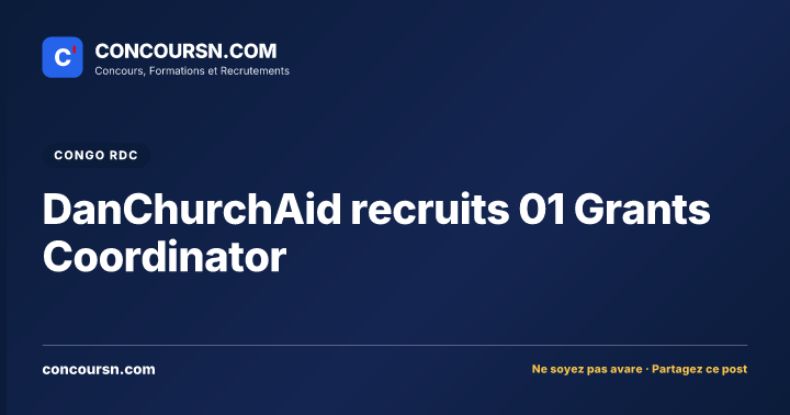 Illustration de l’article : DanChurchAid recruits 01 Grants Coordinator