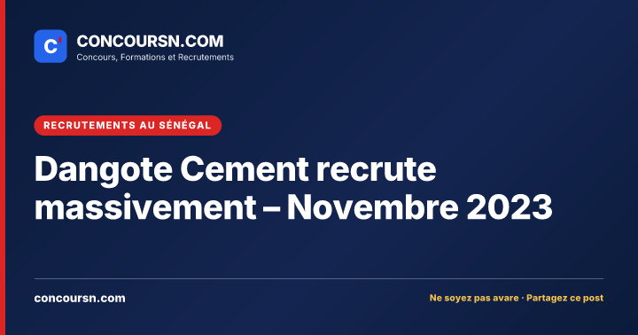 Illustration de l’article : Dangote Cement recrute massivement – Novembre 2023