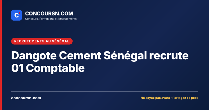 Illustration de l’article : Dangote Cement Sénégal recrute 01 Comptable