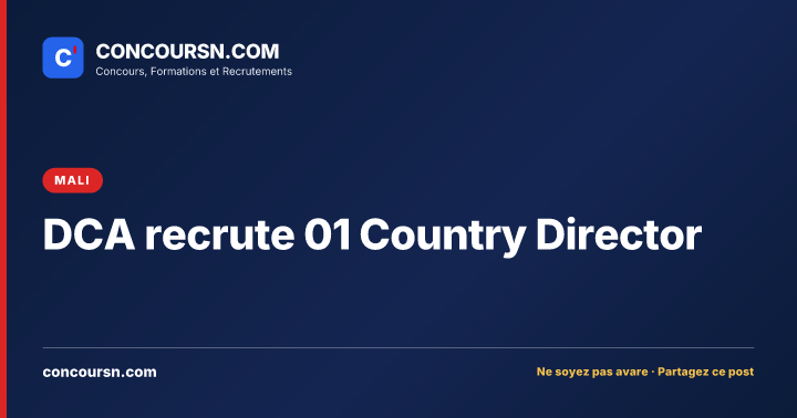 Illustration de l’article : DCA recrute 01 Country Director
