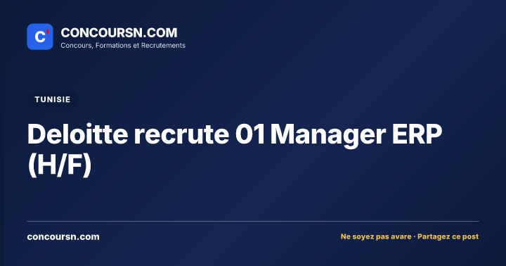 Illustration de l’article : Deloitte recrute 01 Manager ERP (H/F)