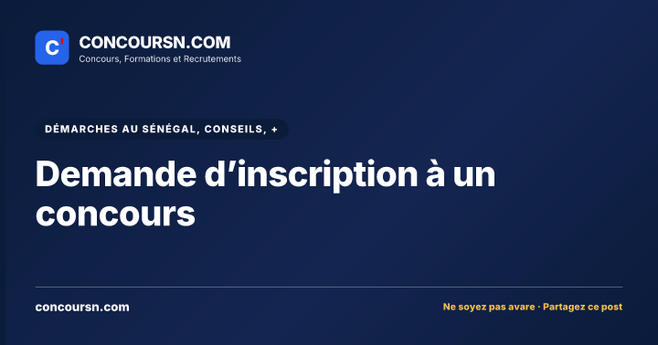 Illustration de l’article : Demande d’inscription à un concours