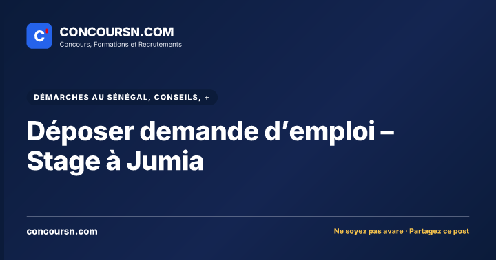 Illustration de l’article : Déposer demande d’emploi – Stage à Jumia