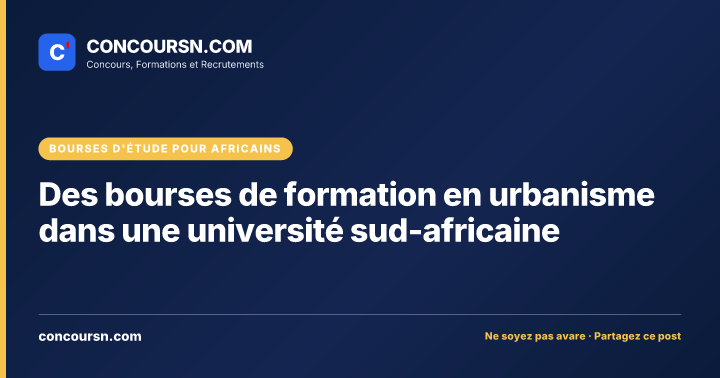 Illustration de l’article : Des bourses de formation en urbanisme dans une université sud-africaine