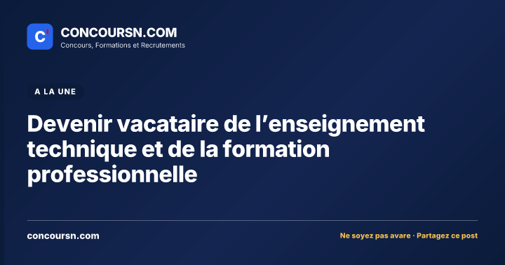 Illustration de l’article : Devenir vacataire de l’enseignement technique et de la formation professionnelle
