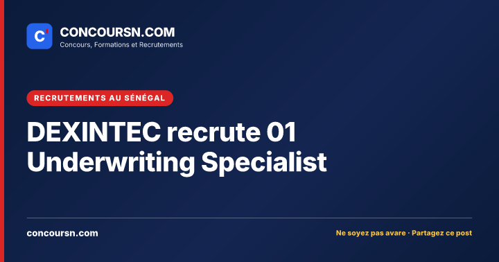 Illustration de l’article : DEXINTEC recrute 01 Underwriting Specialist